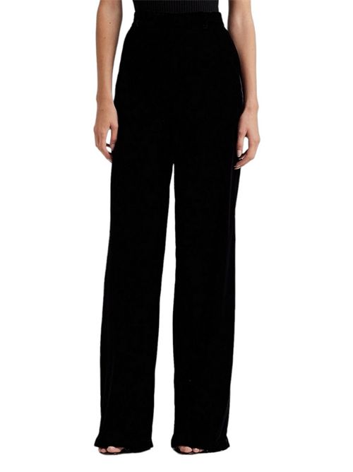 Women's wide-leg velvet pants in black Ralph Lauren | 200918561001